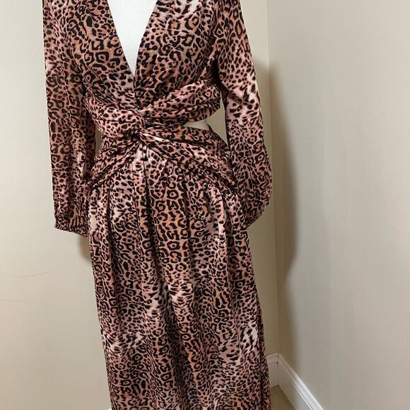 New Anthropologie Ranna Gill Leopard print cut out Dress size SP New - Picture 6 of 13